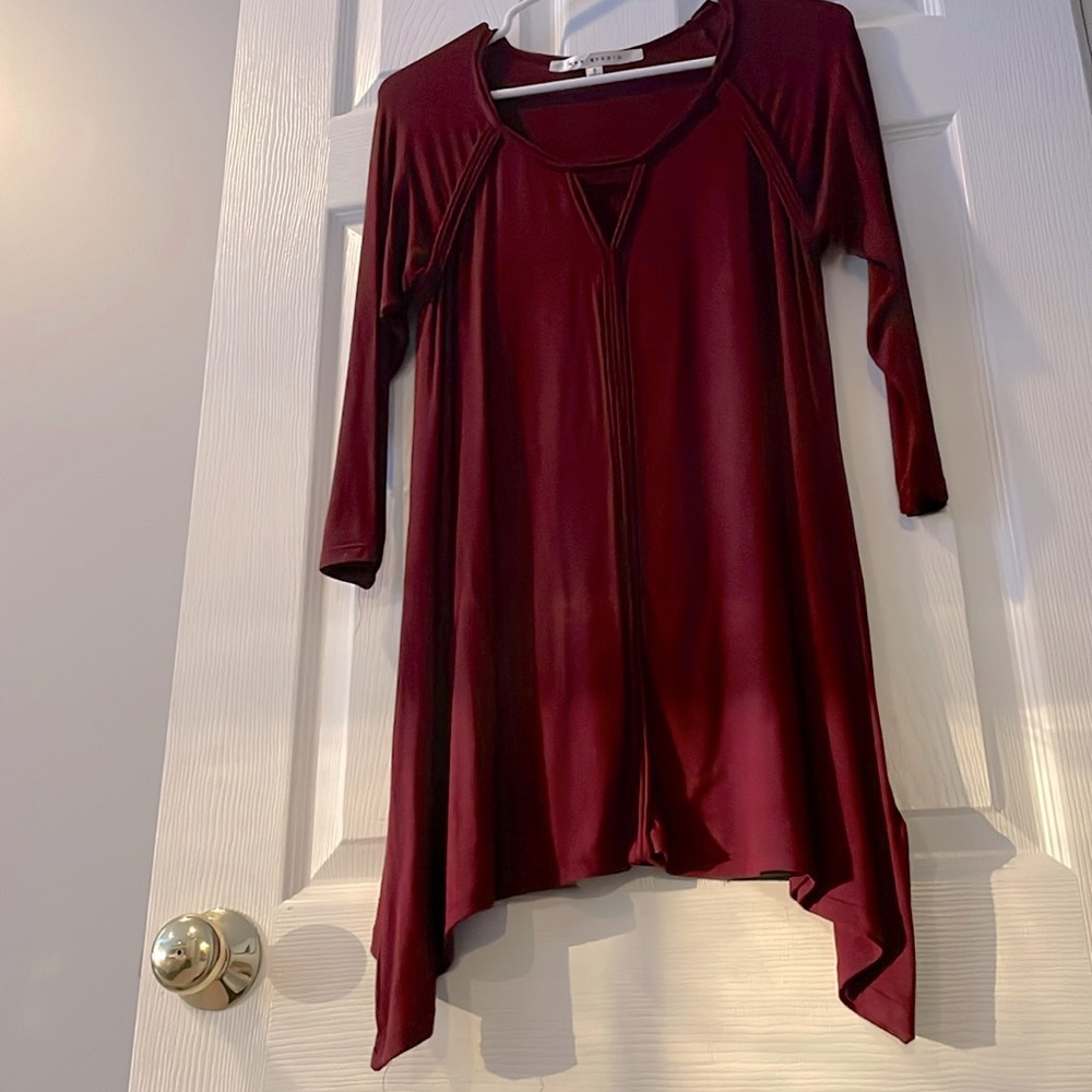 Long a-line 3/4 sleeve top